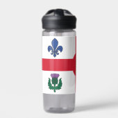 Waterfles met vlag van Montreal, Quebec, Canada (Voorkant)