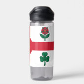 Waterfles met vlag van Montreal, Quebec, Canada (Achterkant)