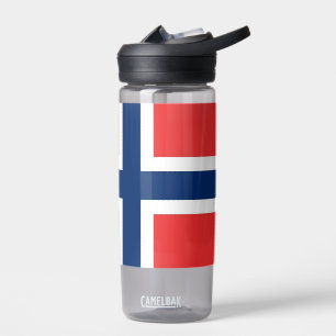 Waterfles met vlag van Noorwegen