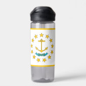 Waterfles met vlag van Rhode Island, VS (Achterkant)