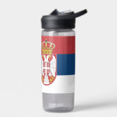 Waterfles met vlag van Servië (Links)