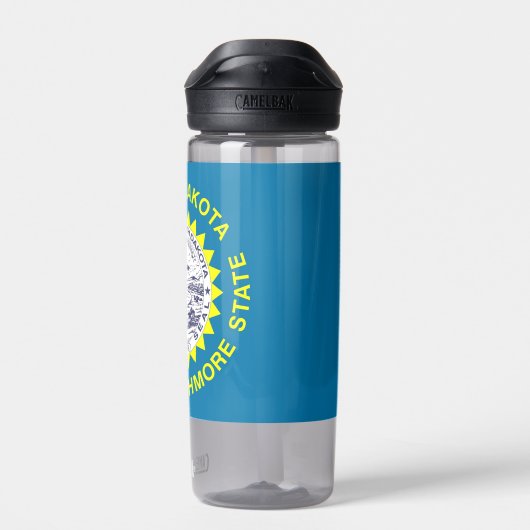 Waterfles met vlag van South Dakota, VS (Achterkant)
