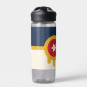 Waterfles met vlag van Tulsa, Oklahoma (Voorkant)