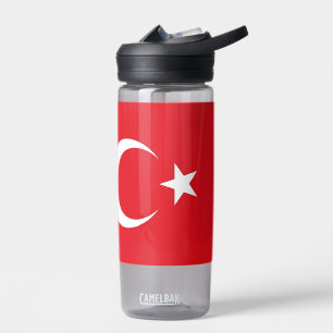 Waterfles met vlag van Turkije