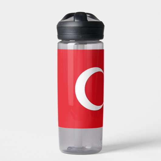 Waterfles met vlag van Turkije (Voorkant)