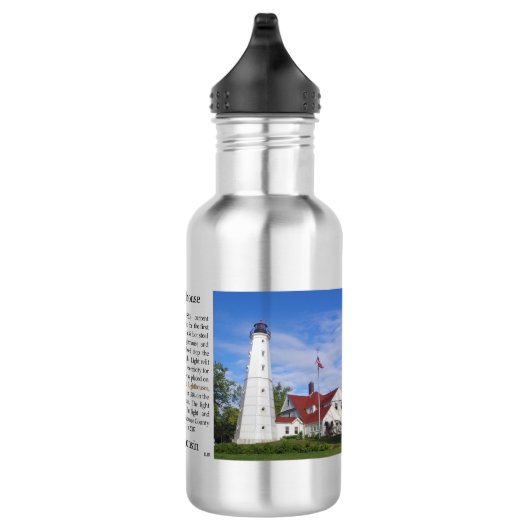 Waterfles met vuurtoren voor noord punt (Rechts)