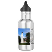 Waterfles met vuurtoren voor noord punt (Links)