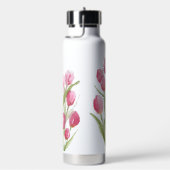 Waterfles met waterverf tulp ontwerp (Rechts)