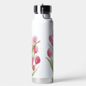 Waterfles met waterverf tulp ontwerp (Links)
