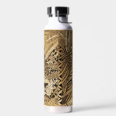 Waterfles met wilde Sepia Luipaard (Links)