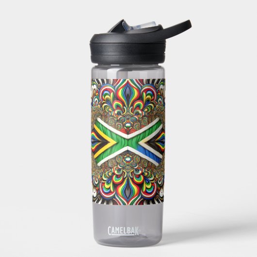 Waterfles met Zuid-Afrikaanse kleuren Design (Links)