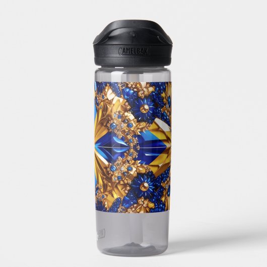 Waterfles met Zweden Kleuren Design (Achterkant)