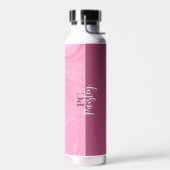Waterfles - Monogram Roze Marmer Twee Tons (Links)