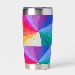 Waterfles op abstract patroon geïsoleerde drinkbeker