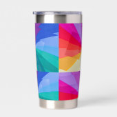 Waterfles op abstract patroon geïsoleerde drinkbeker (Rechts)