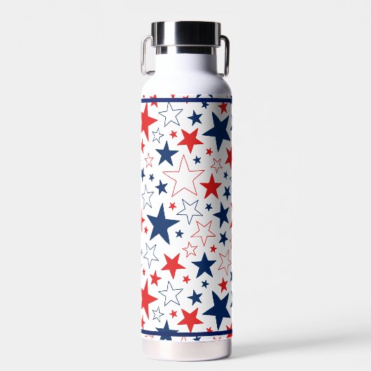 Waterfles Patriottische sterren (Voorkant)