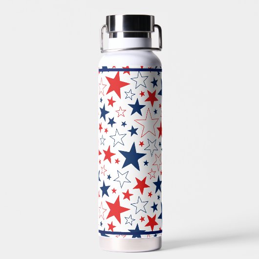 Waterfles Patriottische sterren (Achterkant)