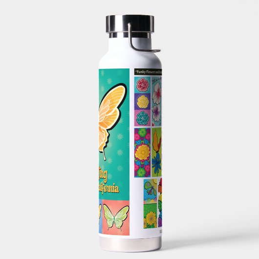 Waterfles - Pop Vlinders - Buellton.Art (Links)