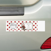 Waterfles rode sok aap bumpersticker (Op auto)