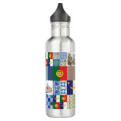 Waterfles, Roestvrij staal, 24 oz Portugal vlag Waterfles (Links)