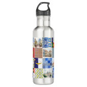 Waterfles, Roestvrij staal, 24 oz Portugal vlag Waterfles (Voorkant)
