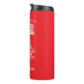 Waterfles - Rood (Persoonlijk) Thermosbeker (Geroteerd rechts)