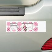 Waterfles Roze Argyle Sock Aap Bumpersticker (Op auto)