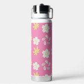 Waterfles roze bloemen (Achterkant)