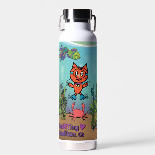 Waterfles - Scuba Cat - Buellton.Art