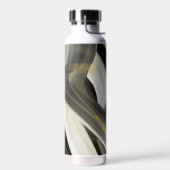 Waterfles Trend Abstract Art Zwart Wit Goud (Links)