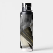 Waterfles Trend Abstract Art Zwart Wit Goud (Links)