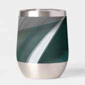 Waterfles Trend Abstract Art Zwart Wit Groen (Achterkant)