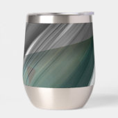 Waterfles Trend Abstract Art Zwart Wit Groen (Links)