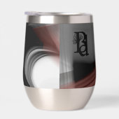 Waterfles Trend Abstract Art Zwart Wit Poeder (Rechts)