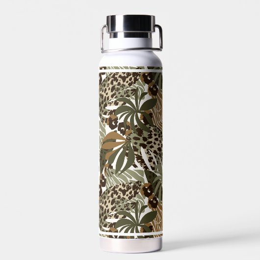 Waterfles Tropische Dierenprint (Achterkant)