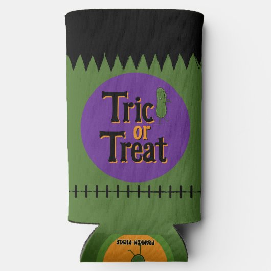 waterfles van Franken-Pickle Seltzer Blikjeskoeler (Achterkant)