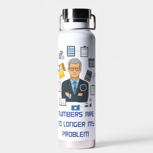 Waterfles voor Gepensioneerde Accountant Funny Cad