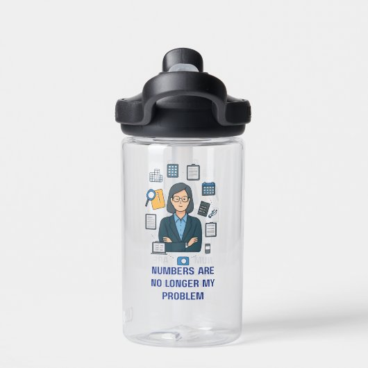 Waterfles voor Gepensioneerde Accountant Grappig C (Achterkant)