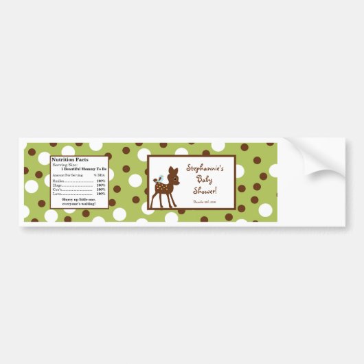 Waterfles Woodland Friends Vogelherten Bumpersticker (Voorkant)