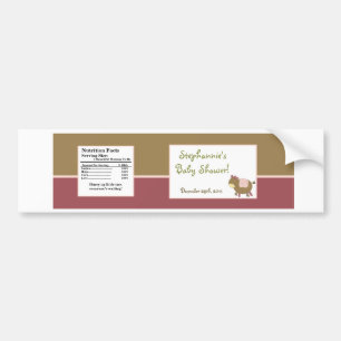 Waterflesetiket Abby's Boerderij Roze schuur Bumpersticker