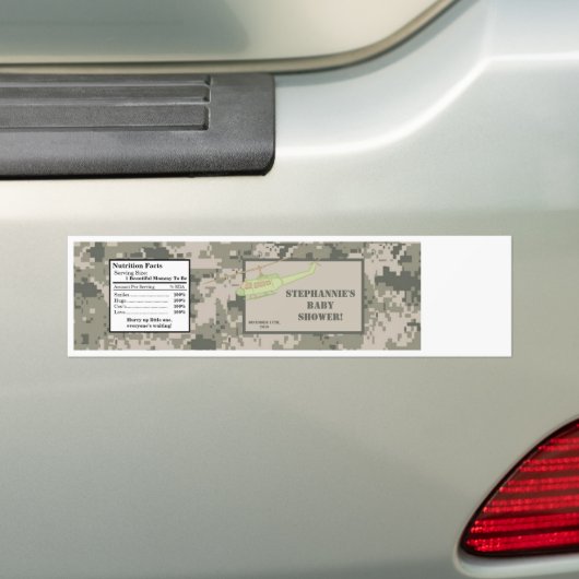 Waterflesetiket ACU camouflage digitale camo Bumpersticker (Op auto)