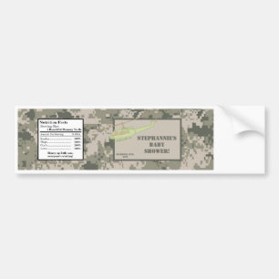 Waterflesetiket ACU camouflage digitale camo Bumpersticker