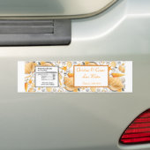 Waterflesetiket Assorted Seashells Sinaasappel Bumpersticker (Op auto)
