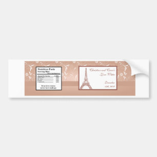 Waterflesetiket Floral Spiral in Parijs Bumpersticker