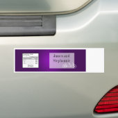 Waterflesetiket grillige Paarse dubbelfiets Bumpersticker (Op auto)