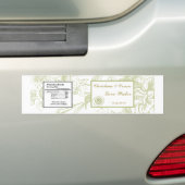 Waterflesetiket Groene Gerbera Daisy Flowers Lig Bumpersticker (Op auto)