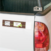Waterflesetiket Groene Mod Mom Polka Dots Bumpersticker (Op Truck)