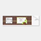 Waterflesetiket Groene Mod Mom Polka Dots Bumpersticker (Voorkant)
