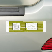 Waterflesetiket Groene peer Fruitstrepen Peren Bumpersticker (Op auto)