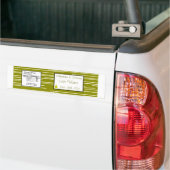 Waterflesetiket Groene peer Fruitstrepen Peren Bumpersticker (Op Truck)